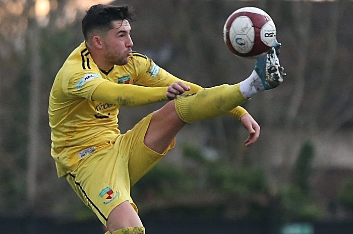 First-half - Callum Saunders skilfully controls the ball (1)