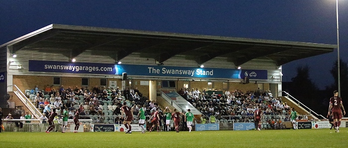 First-half - Dabbers throw-in infront of The Swansway Stand (1)