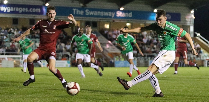 First-half - Jack Hatton shoots at goal (1)