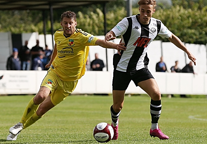 First-half - James Lawrie fights for the ball (1)