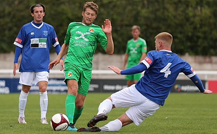 Leek Town - First-half - James Lawrie fights for the ball (2) (1)