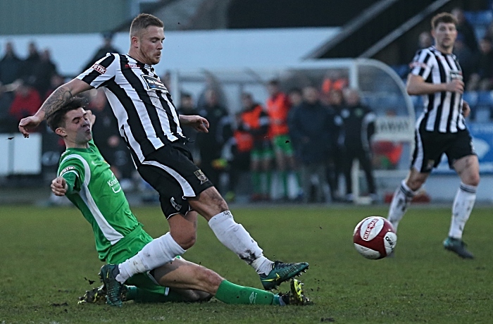 First-half - Joe Malkin puts in a tackle (1)