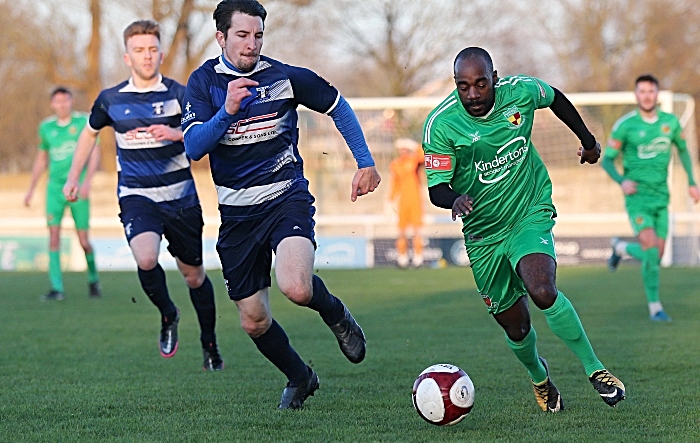 First-half - Joe Mwasile eyes the ball (1)