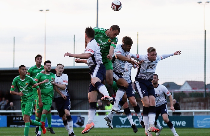 First-half - Joel Stair climbs highest for the ball (1)