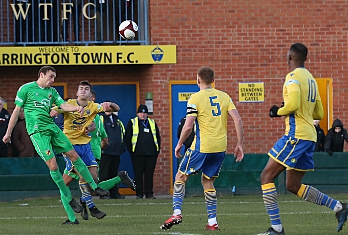 First-half - Joel Stair fights for the ball (1)