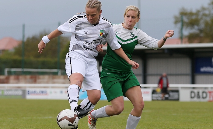 First-half - Kirsty Fisher-Sherratt controls the ball under pressure (1)