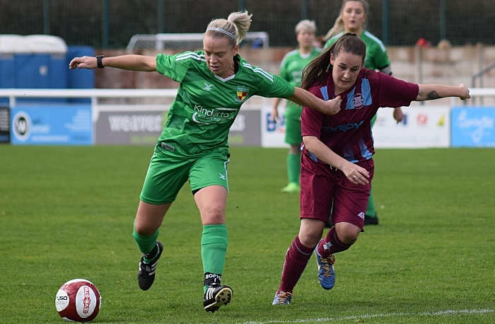 First-half - Kirsty Fisher-Sherratt eyes the ball (1)