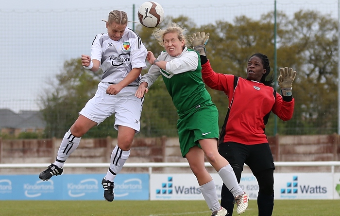 First-half - Kirsty Fisher-Sherratt rises to the ball (1)