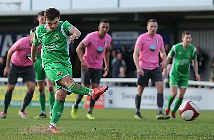 First-half - Nantwich Town goal - penalty from Sean Cooke (1)