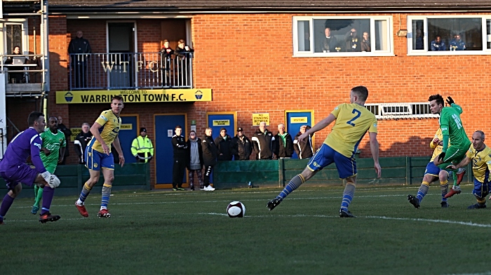 First-half - Nantwich goal - Sean Cooke slides it home (1)