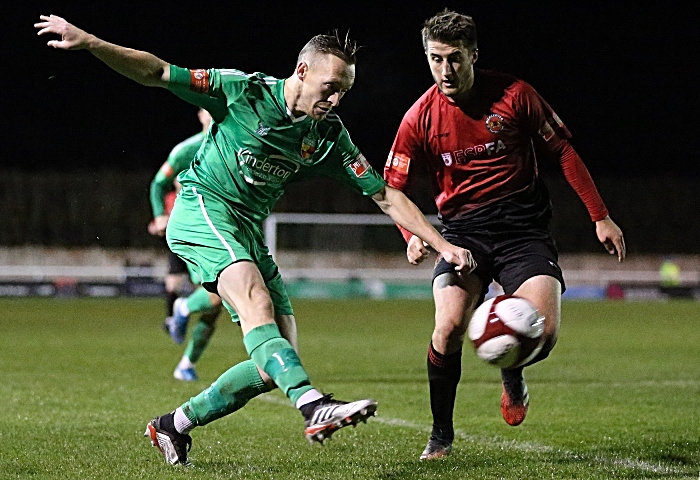 First-half - Scott McGowan crosses the ball (1)