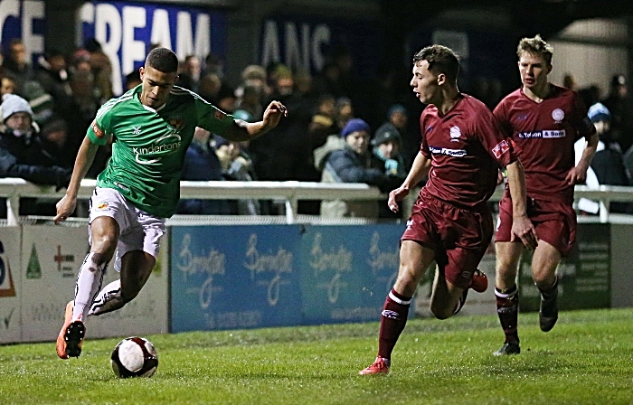 First-half - Troy Bourne on the ball (1)