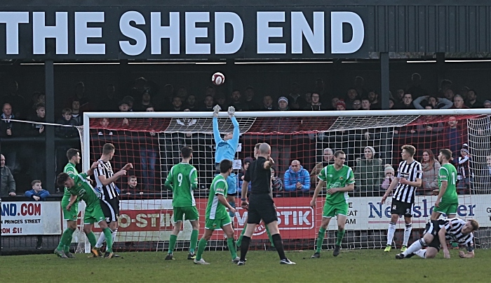 First-half - Will Jaaskelainen saves at The Shed End (1)