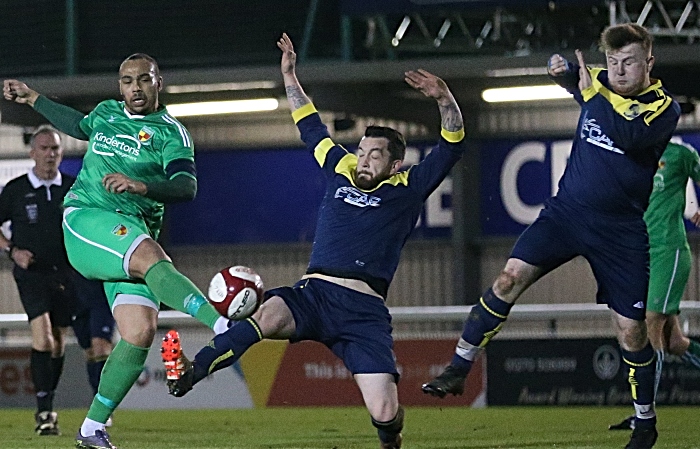 First-half - captain Clayton Mcdonald shoots at goal (1)