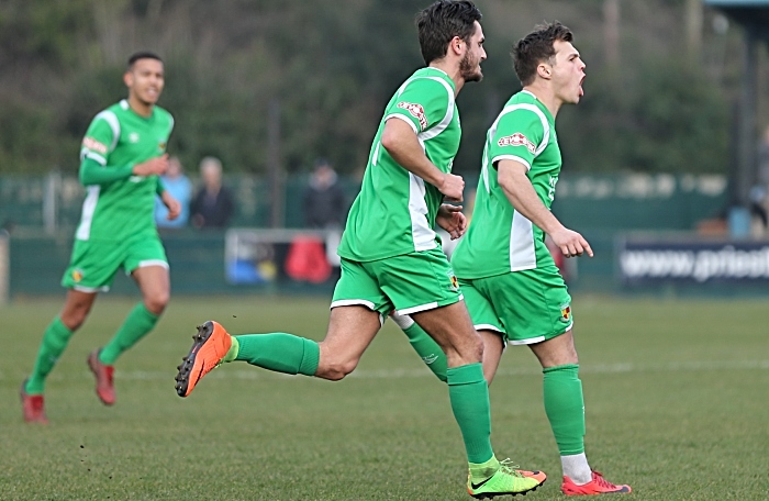 First-half - first Nantwich Town goal - Sean Cooke celebrates his goal (1)