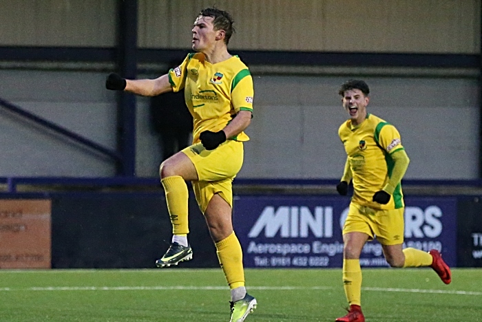 First-half - first Nantwich Town goal - Sean Cooke celebrates