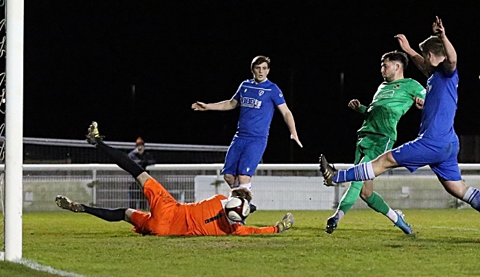 First-half - first Nantwich goal - Callum Saunders opens the scoring (1)