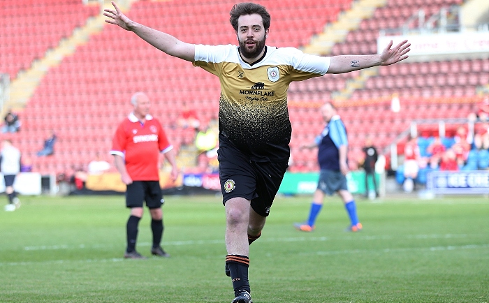 First-half - second Alex Away Shirts goal - Matt Johnson celebrates his goal (1)