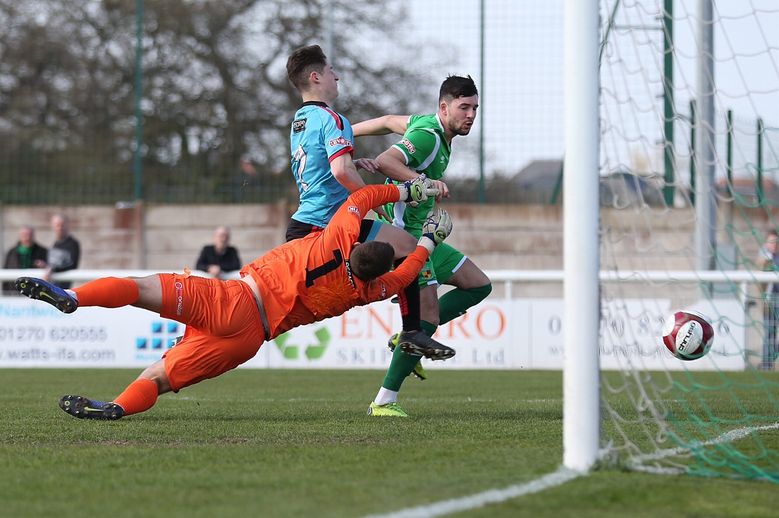 promotion - First-half - second Nantwich Town goal - Callum Saunders scores his second goal (1)