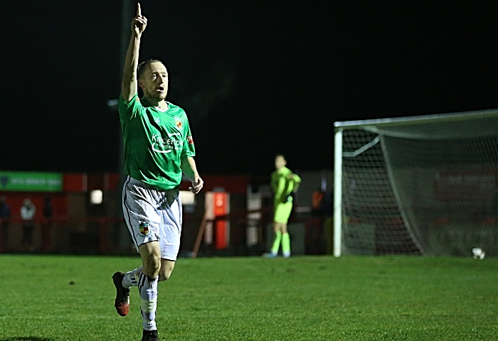 First-half - second Nantwich goal - Scott McGowan celebrates his second goal (1)