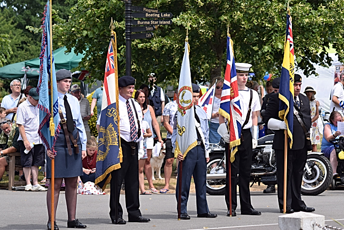 Flag bearers during the Remebrance service (1)