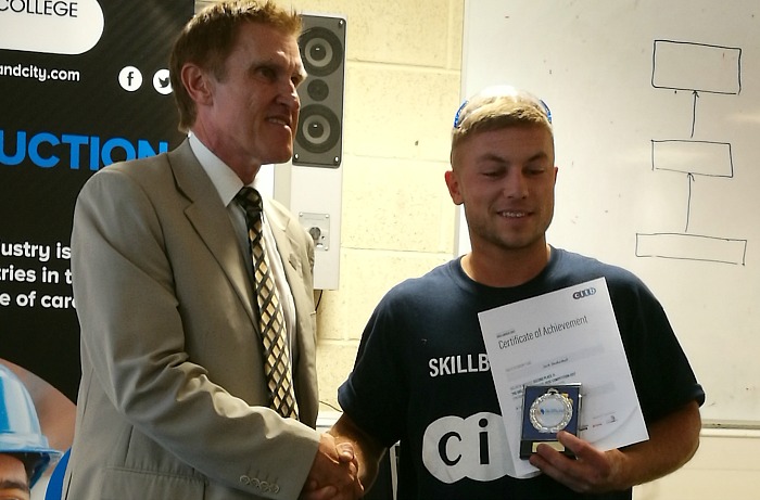 bricklaying student Jack Shakeshaft second place at SkillBuild