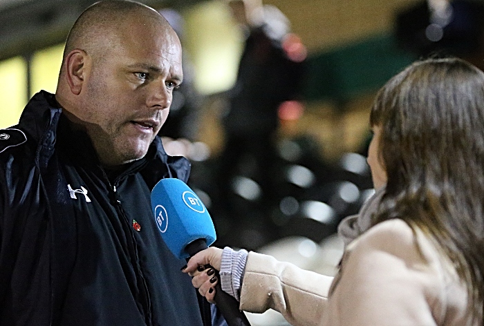 Full-time - AFC Fylde Manager Jim Bentley talks to BT Sport (1)