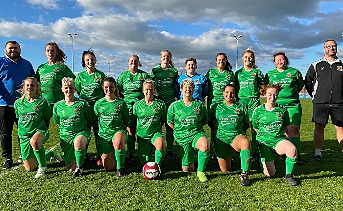 Full-time - victorious Second-half - Nantwich Town Ladies FC players and management (1)