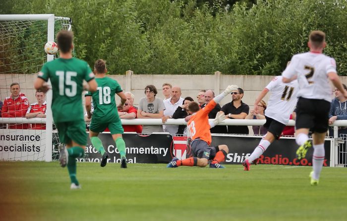 pre-season - George Cooper fires home for Crewe against Nantwich Town