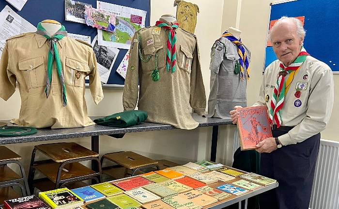 Gerald Newbrook with some of the exhibits (1)