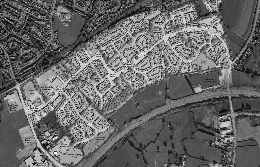 Gresty Oaks 880 homes plan