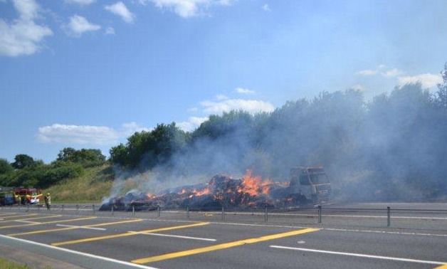 HGV blaze on A500