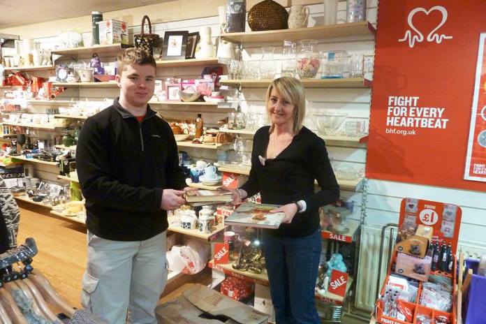 Harrison Lunt in Nantwich British Heart Foundation shop