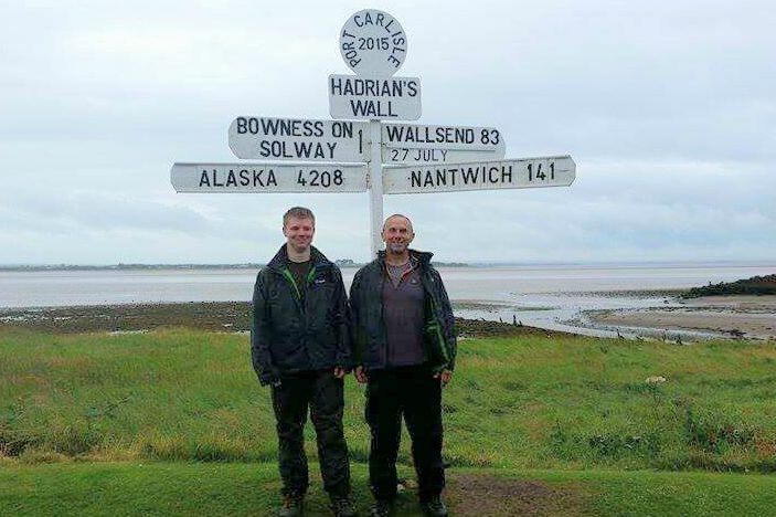 Harrison and Ken Lunt on Hadrian's Wall