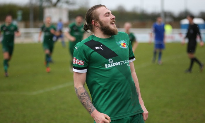 Max Harrop celebrates - Nantwich Town 2-1 Barwell 26.03.16 17