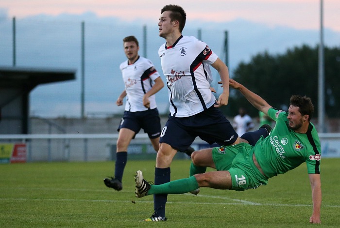 Harry Clayton shoots at goal