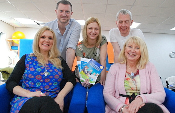 Spa event - Helen Lowe, business manager at ctchealthcare (centre) with health and wellbeing specialists Tianne Croshaw, Marie Arrowsmith, Adam Pavey and Rod Beaumont