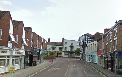 High Street, Nantwich, where leak repairs will cause delays