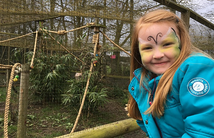 Hollie Tolmie, aged 5, from Congleton, enjoys her visit to Reaseheath's zoo