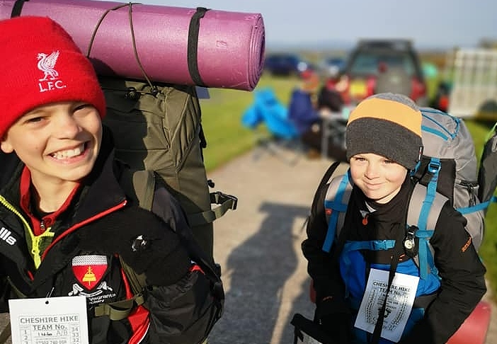 Jake and Stanton - scouts - cheshire hike