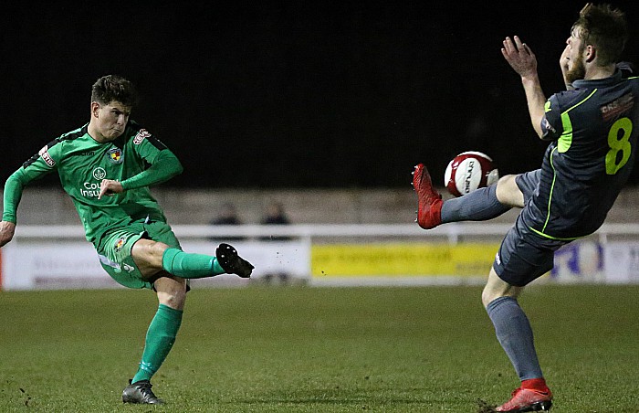 Jamie Morgan crosses the ball