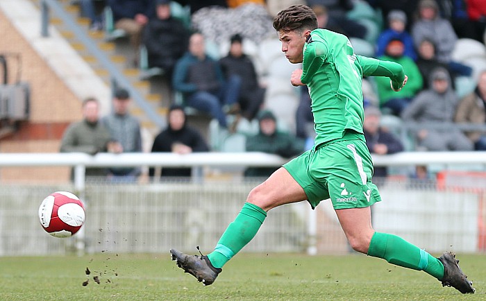 Jamie Morgan shot at goal - v hednesford