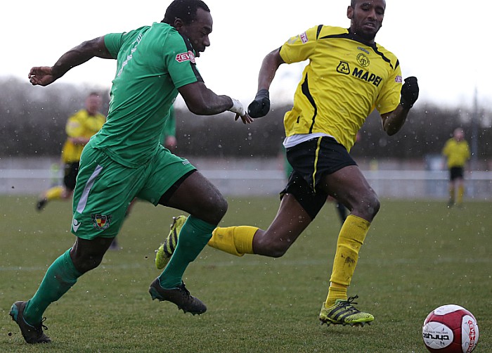 Joe Mwasile eyes the ball