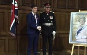 Joe Rowlands and Lord lieutenant