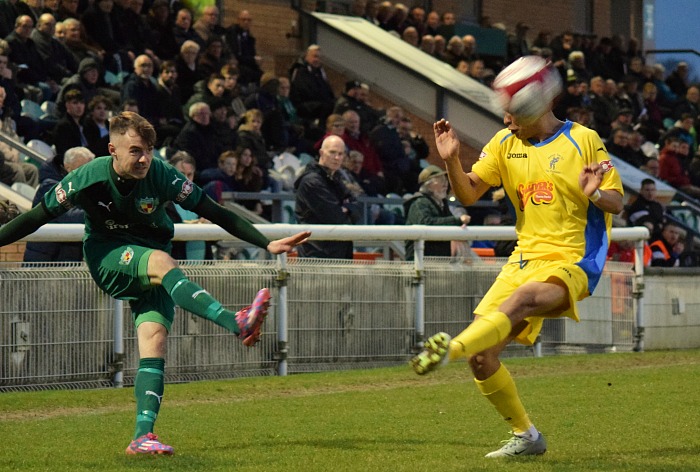 John Johnston crosses the ball