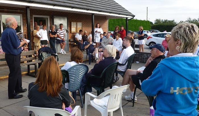 John White when he previously compered a Slazenger South and Mid Cheshire Tennis League Presentation Day in Nantwich (1)