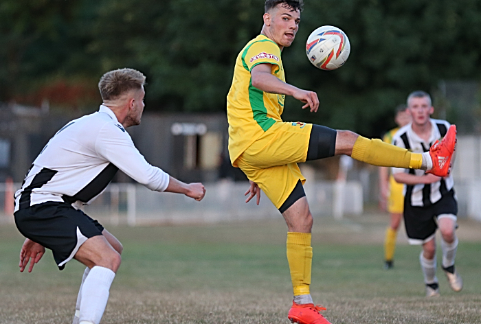 Jordan Davies eyes the ball (1)