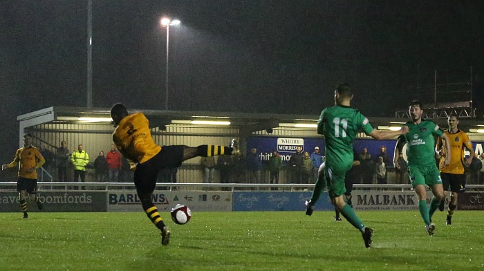 Jordan Davies scores for Nantwich v Marine