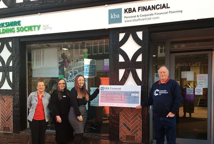 KBA planning hand cheque to Cancer Research