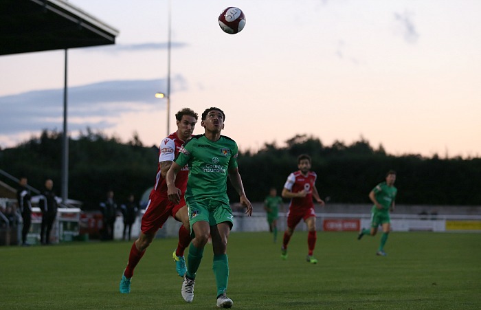 Kaiman Anderson looks to control the ball